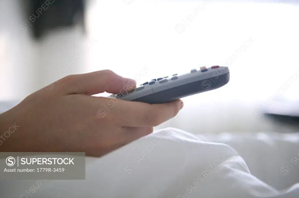 Man using remote control