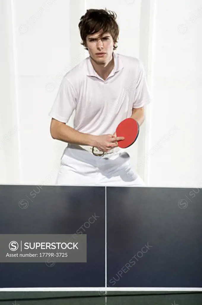Man playing ping-pong