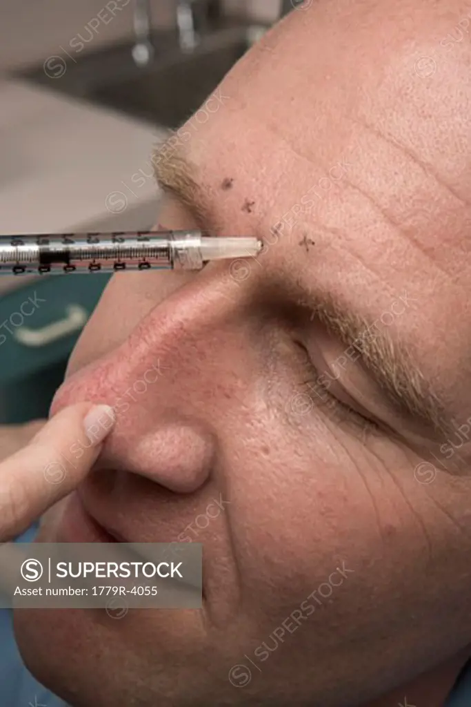 Man having an injection