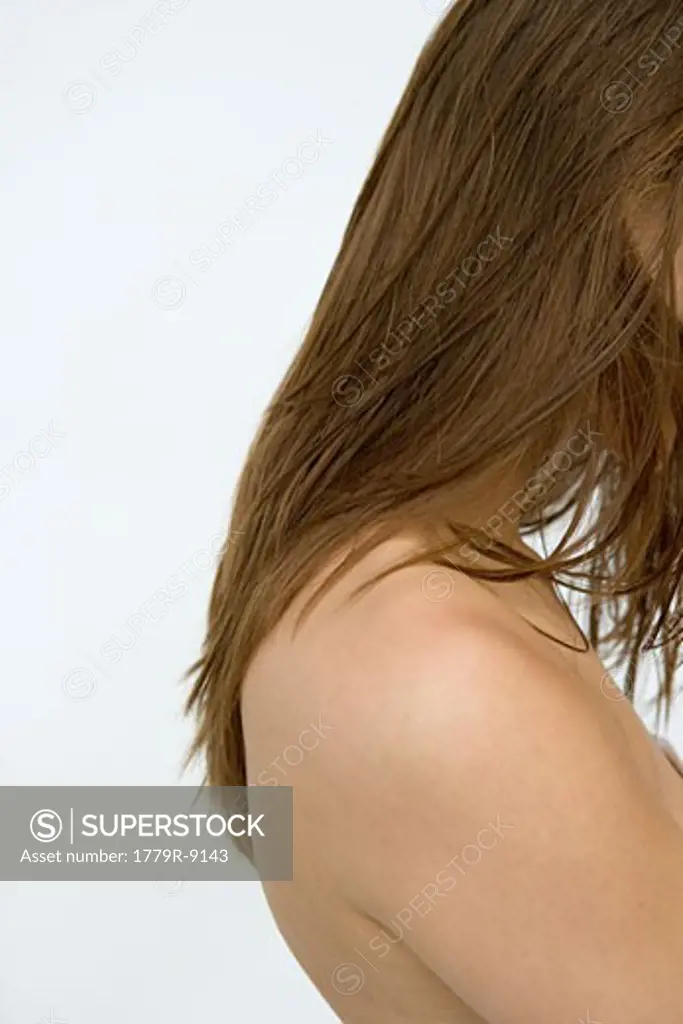 Young woman's shoulders and back