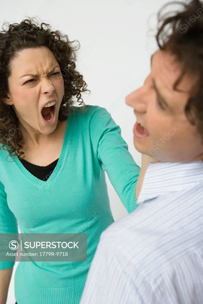 Woman yelling at boyfriend