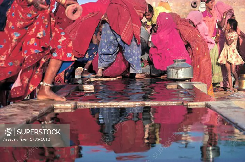 Collecting water, Rajasthan, India. 