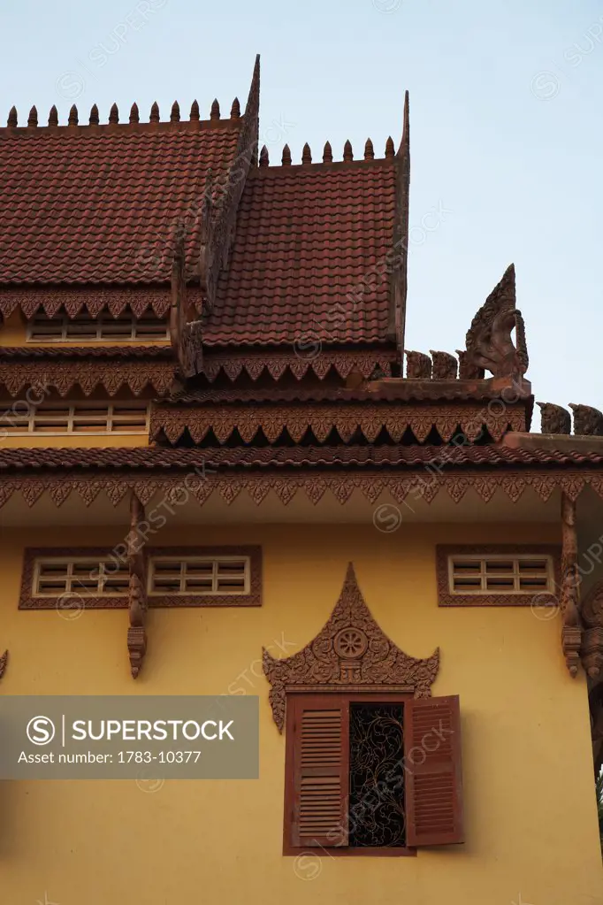 Ornate buildings at Wat Bo Temple, Siem Reap, Cambodia.