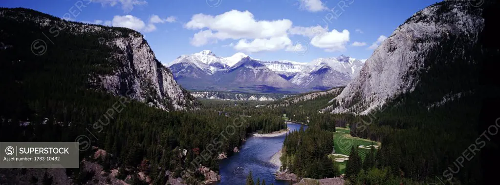 Bow River Valley, High Angle View, Banff, Canada