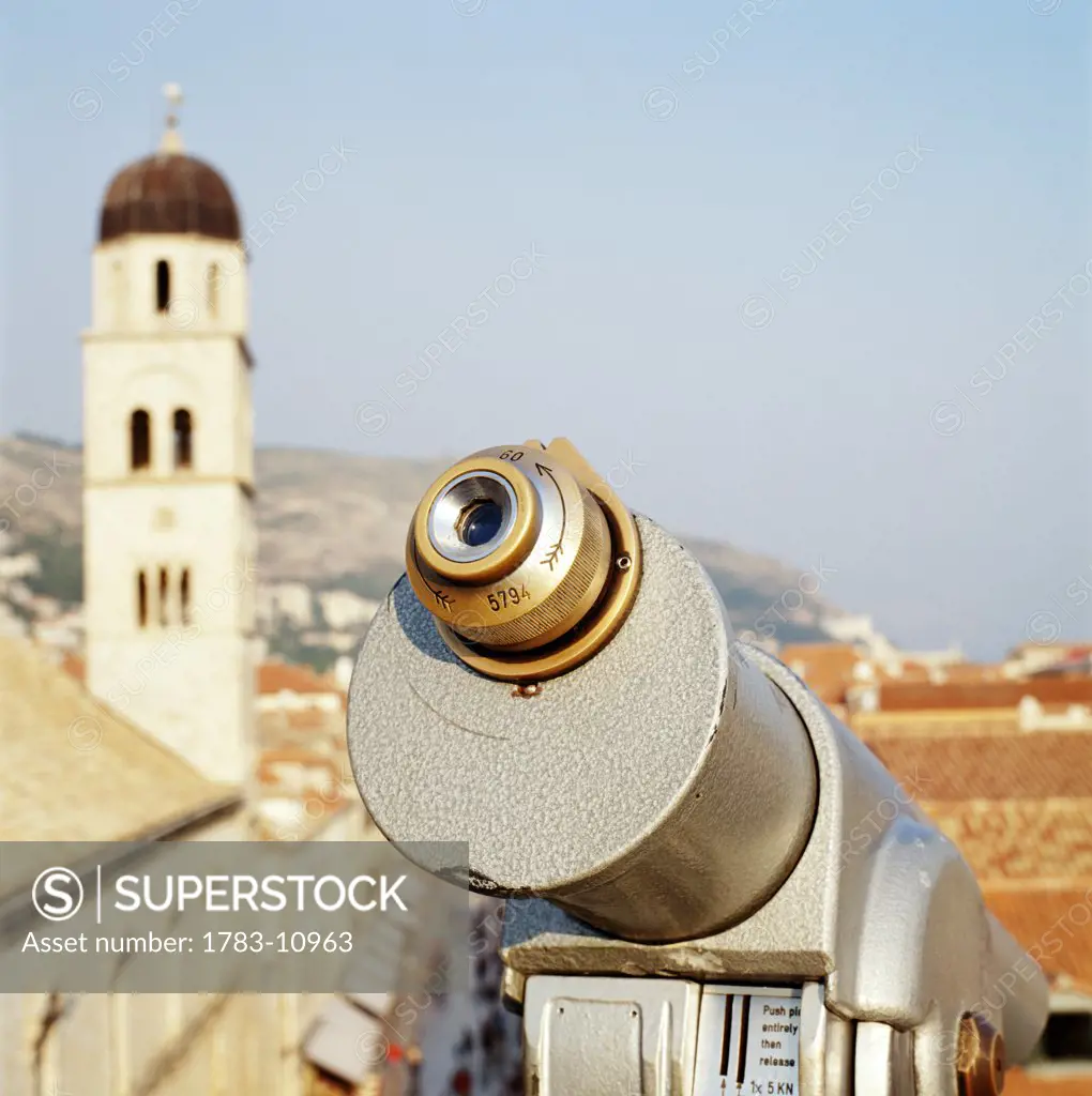 Old City, Viewing Scope overlooking Old City, Dubrovnik, Croatia