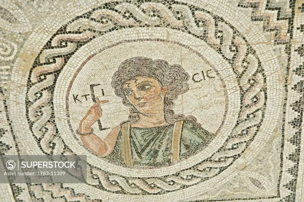 Kourion mosaic, Close Up, Cyprus