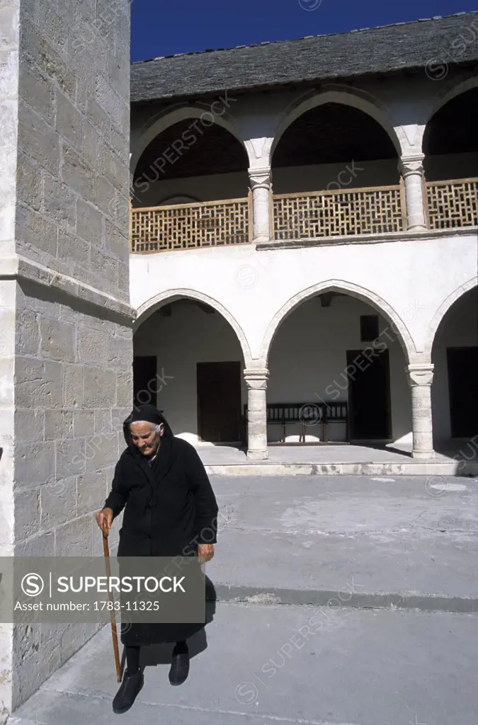 Stavros Monastery in the attractive wine village of Omodos in Troodos Mountains  , Republic of Cyprus (South Cyprus)  .
