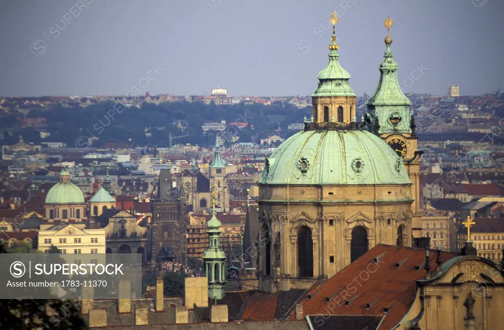 Domes and Chruches of Old Town, Prague Czech republlic.