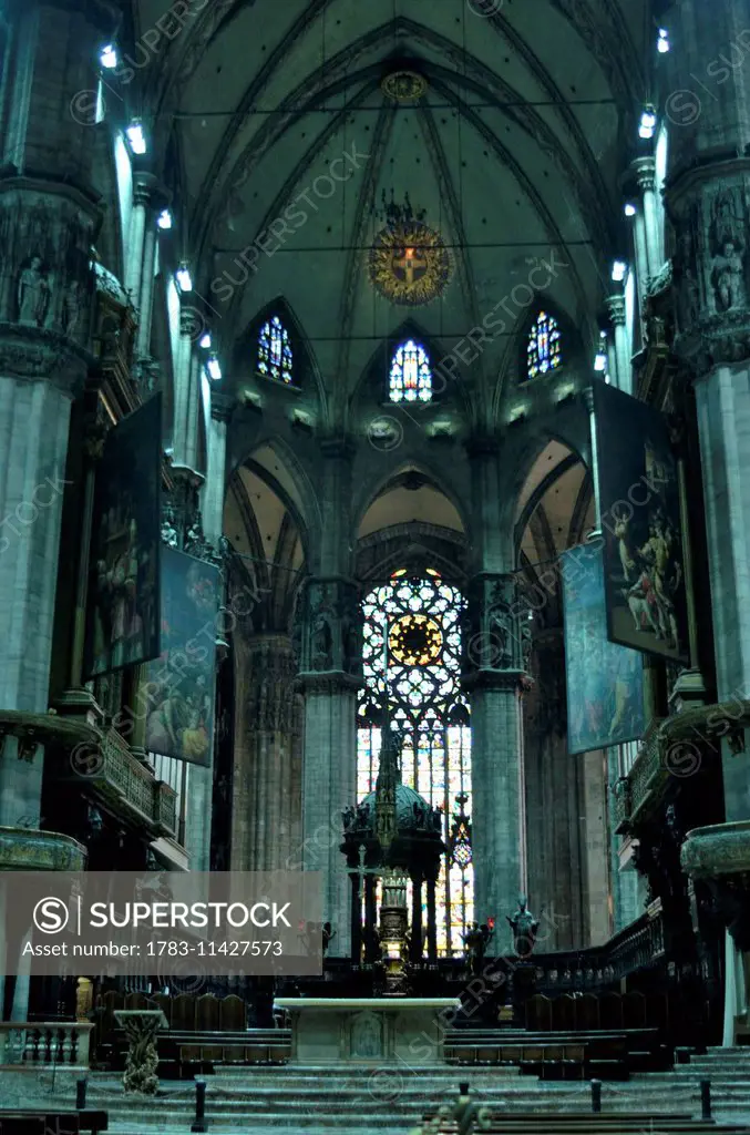 View Of The Altar, Duomo Cathedral, Milan, Italy