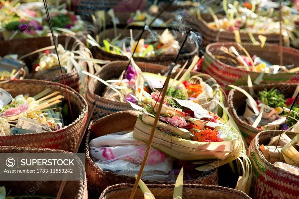 Offerings to the Hindu gods; Bali