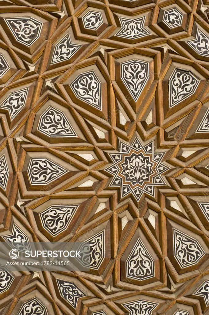 Detail of decorated door in Rifai Mosque, Cairo, Egypt.