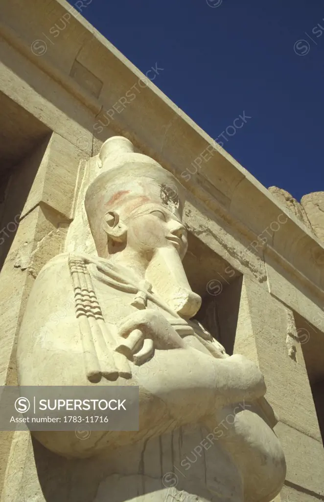 Statue at Hatshepsut Temple, West Bank, Luxor, Egypt