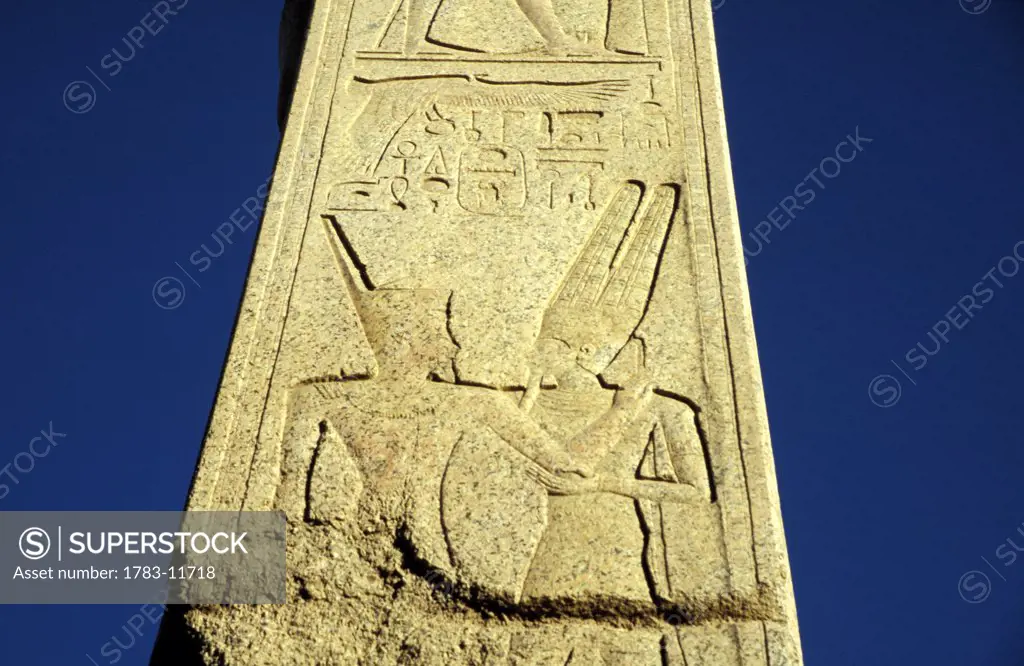 Obelisk of Tuthmosis III, Close Up, Karnak Temple, Luxor, Egypt