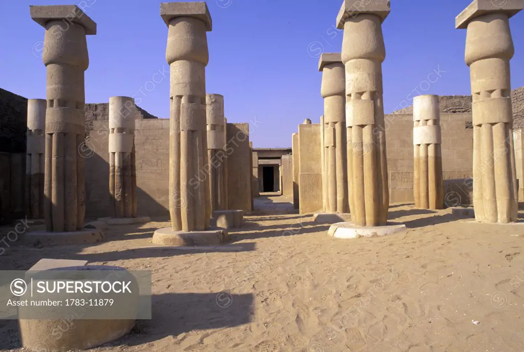 Columns at Saqqarah, Egypt.