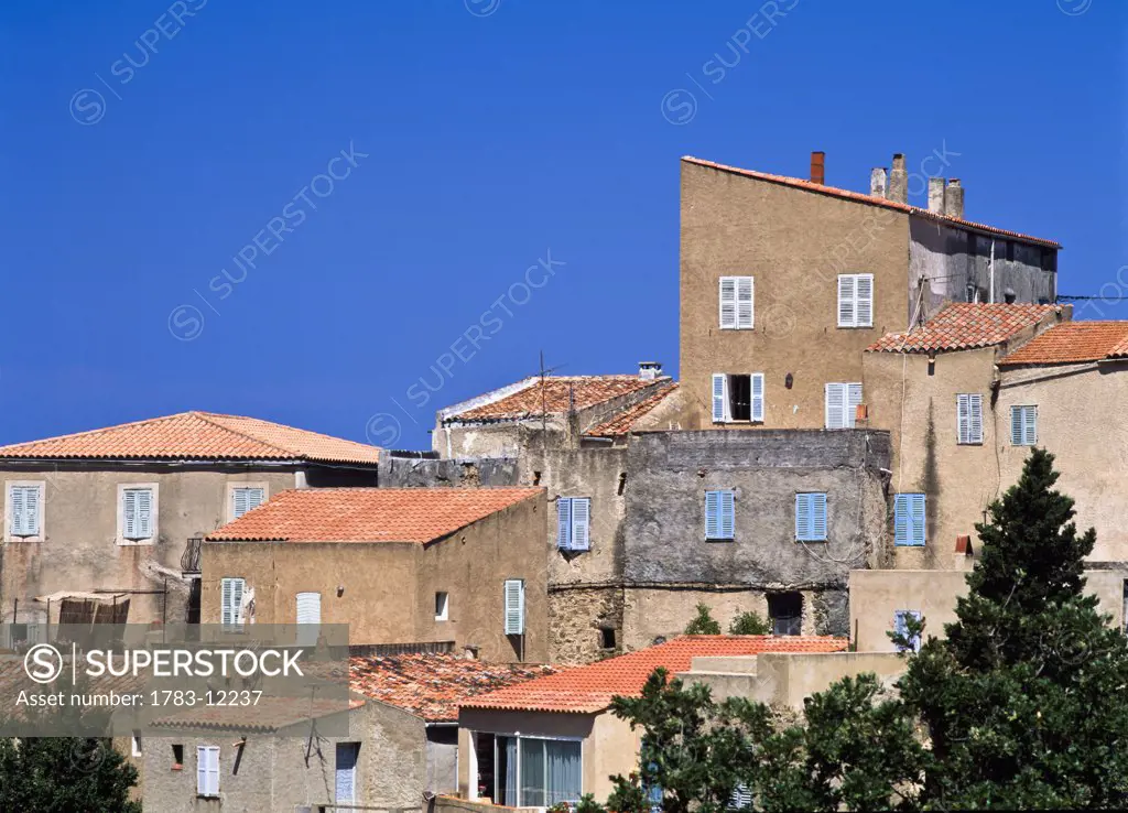 Village of Pigna, Haute-Balagne, Corsica, France.