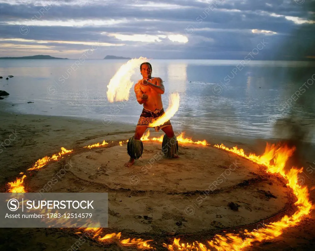 World champion Samoan fire dancer Pati Leva; Samoa