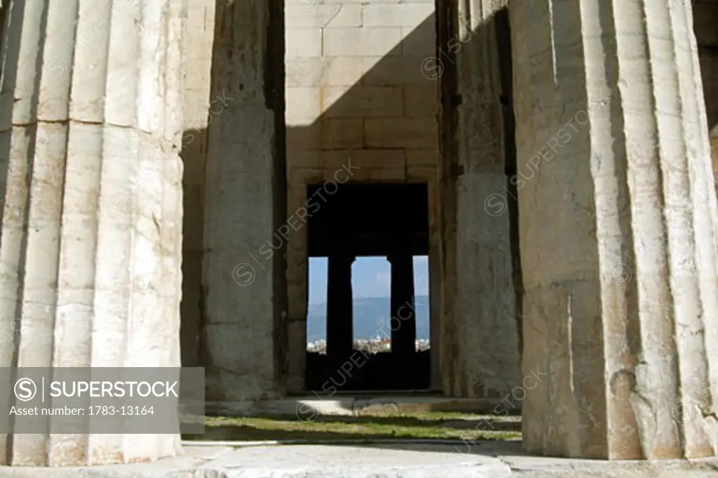 Columns at Temple of Hephaestus , Athens, Greece 
