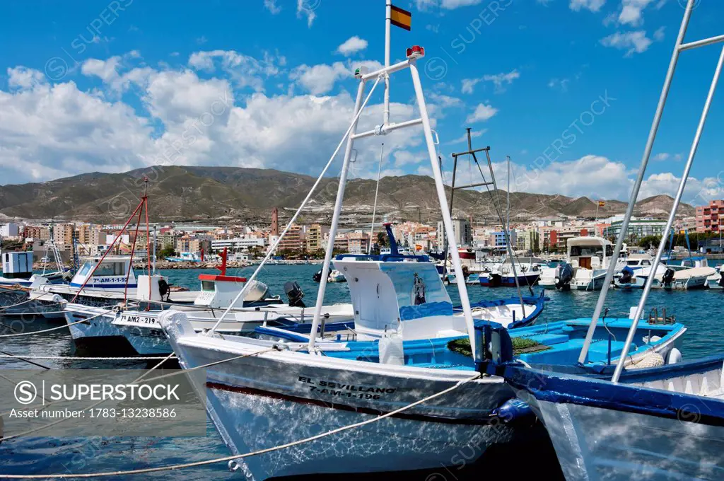 Boats in Adra port; Almeria, Spain