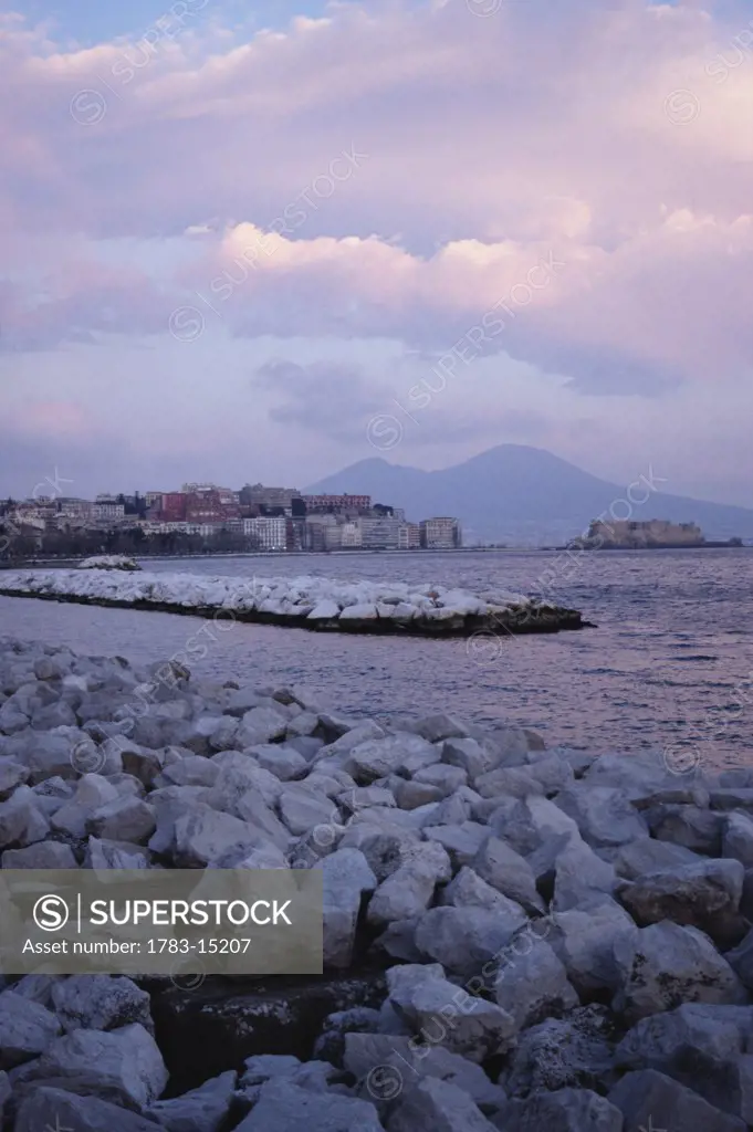 View of Naples and Mount Vesuvius, Campania, Italy