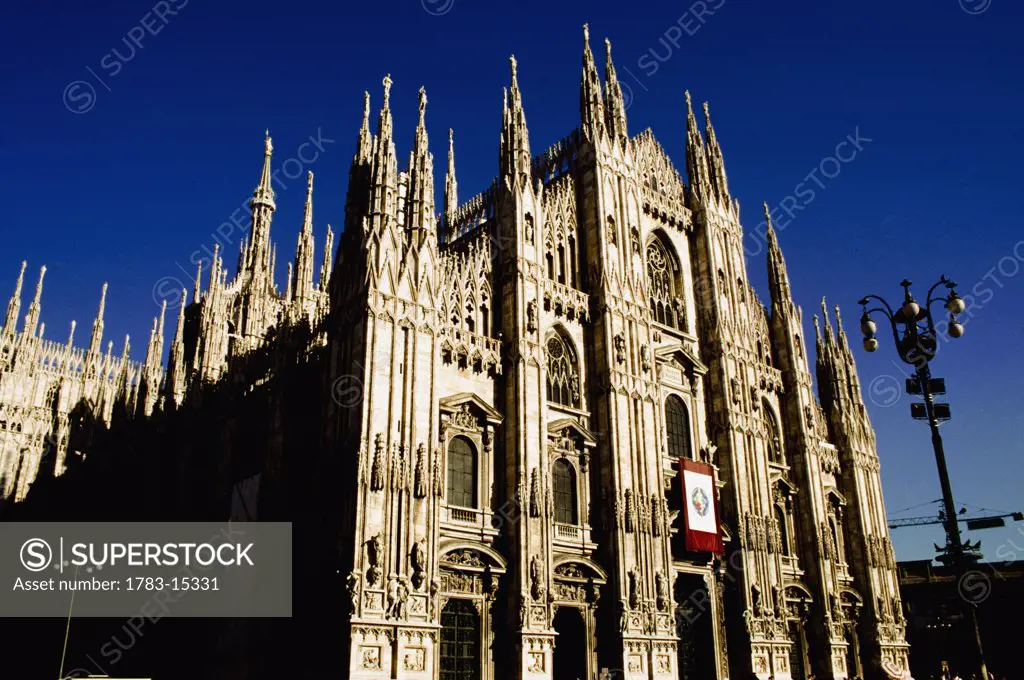 Low angle view of Duomo in Milan, Milan, Italy