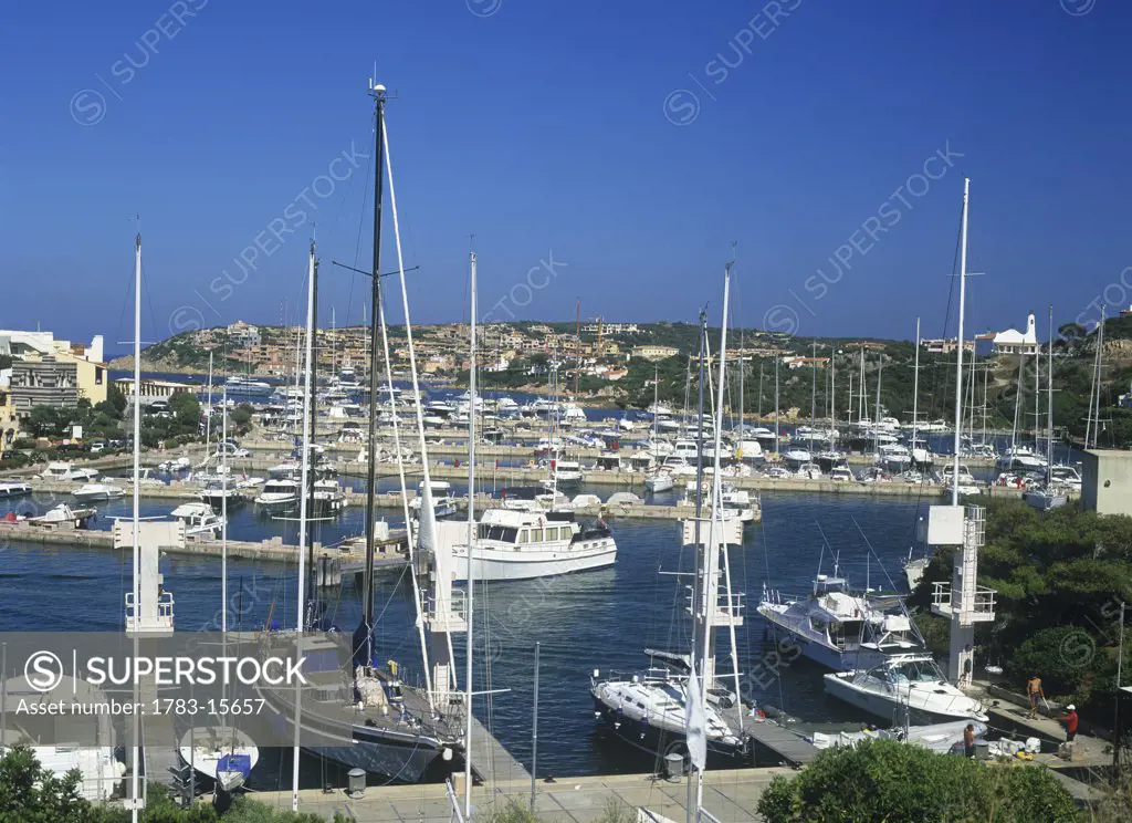 The Marina in Porto Cervo, Costa Smeralda, Sardinia, Italy.