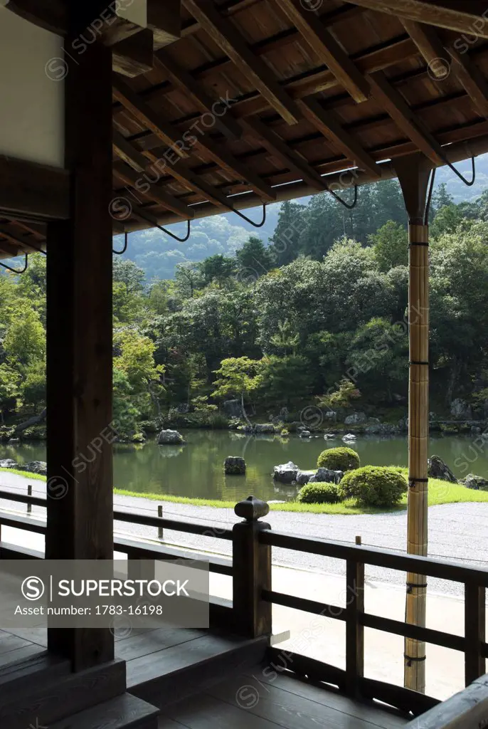 The garden of Tenryuji Temple, Tenryuji Temple, Arashiyama, Kyoto, Kyoto Prefecture, Japan.