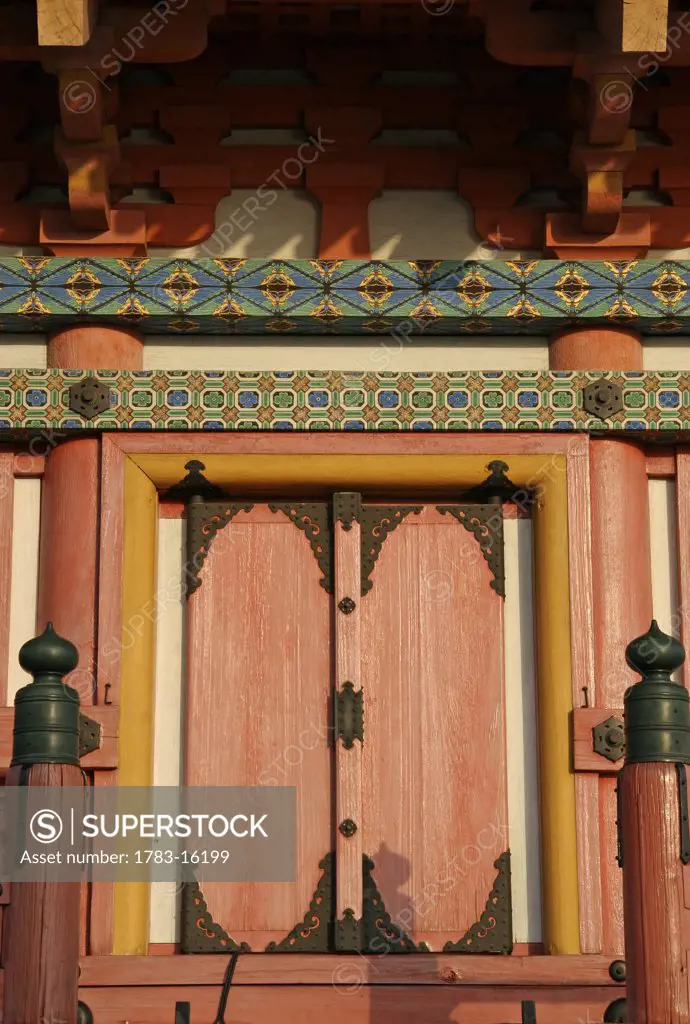 Ornate door at Kiyomizudera Temple, Close Up, Kyoto, Japan 