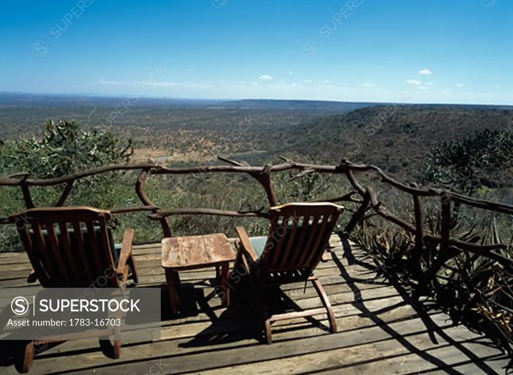 View of the wilderness from Loisaba Lodge, Laikipia, Kenya.