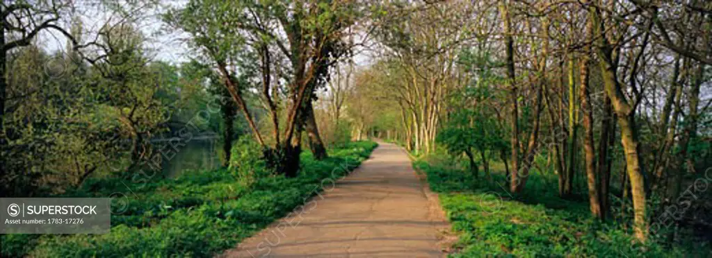 The Thames Path, near Kew Gardens, West London., London, England, UK.