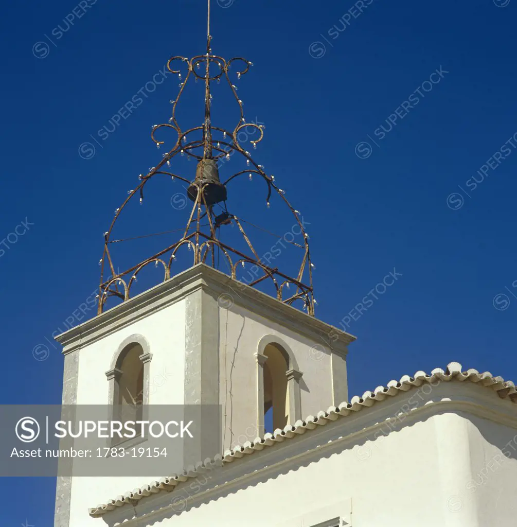 Bell tower and blue sky, The Algarve, Portugal
