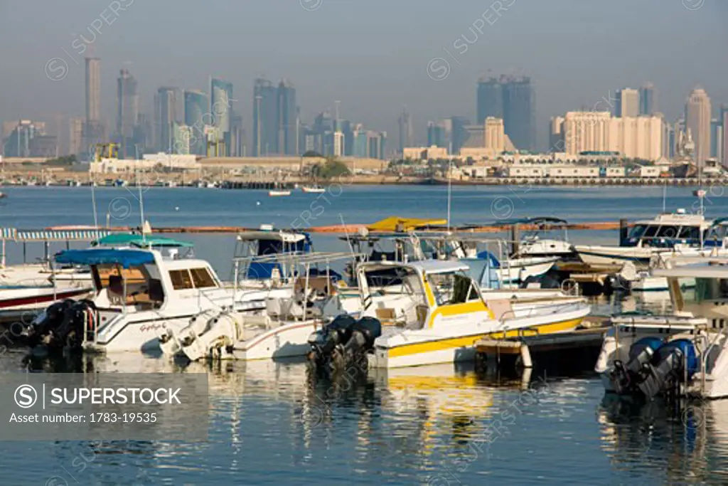 Doha Bay skyline., Qatar, Middle East.