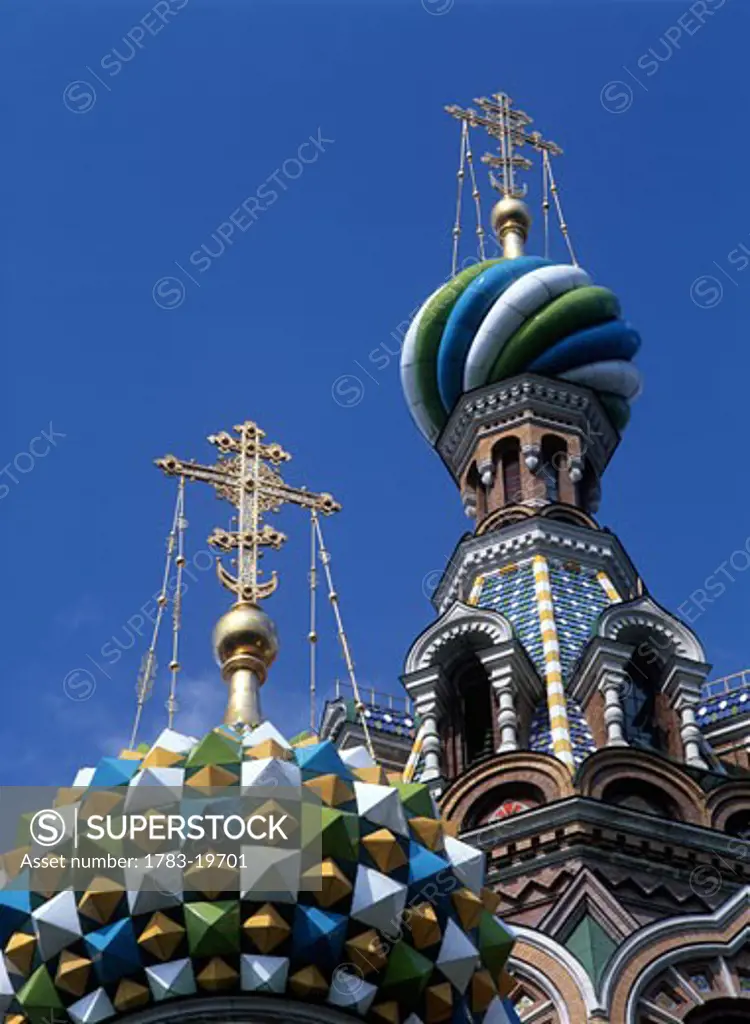 Church of Our Savior on Spilled Blood dome detail, St Petersburg, Russia.