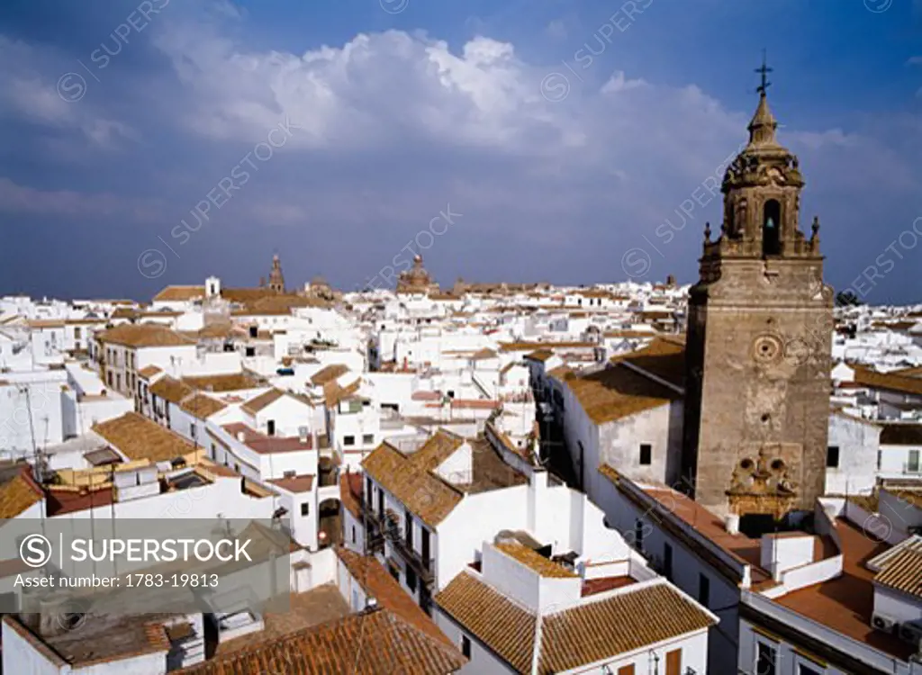 View across the rooftops of Carmona. , Andalucia, Spain.