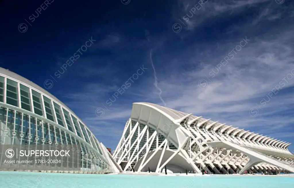 City of Arts and Sciences (Ciudad de las Artes y las Ciencias), Valencia, Spain.