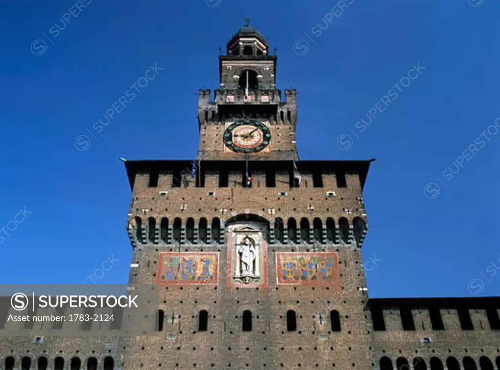 Entrance to the Castello Sforzesco, Milan Italy 