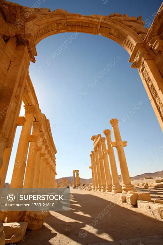 Ancient ruins of Palmyra, Syria.