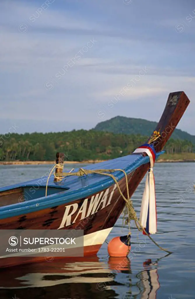 Fishing boat moored off Rawai Beach, Phuket, Thailand