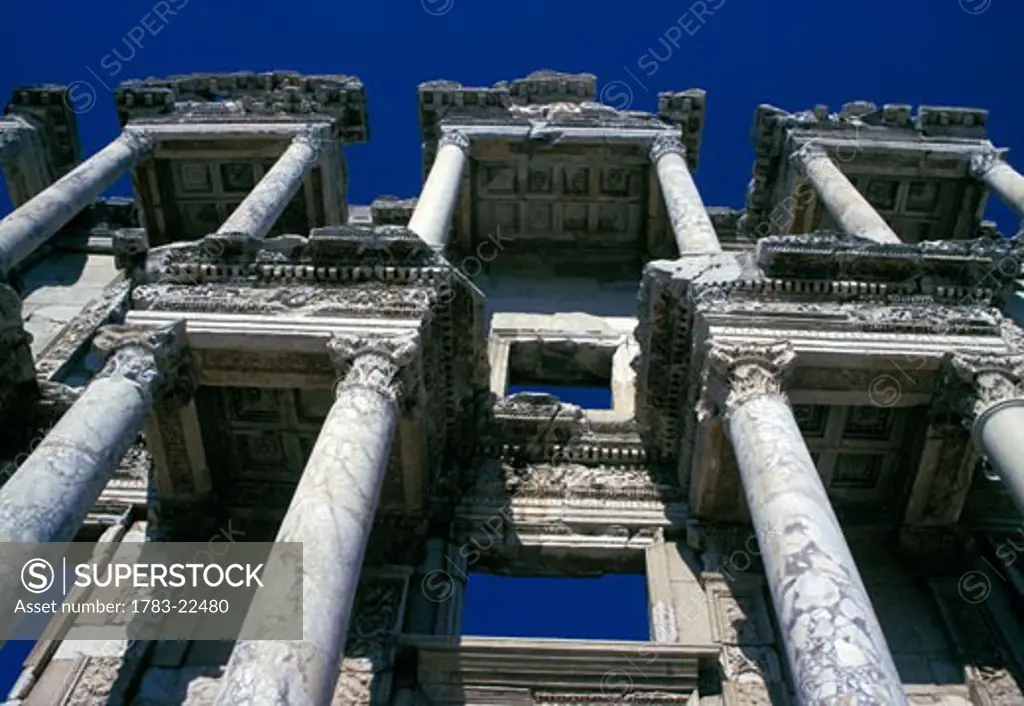 Library of Celsus at Ephesus, Low Angle View, Ephesus, Turkey