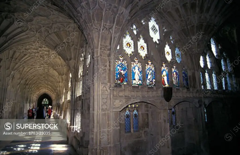 Cloisters at Gloucester Cathedral, Gloucester, England