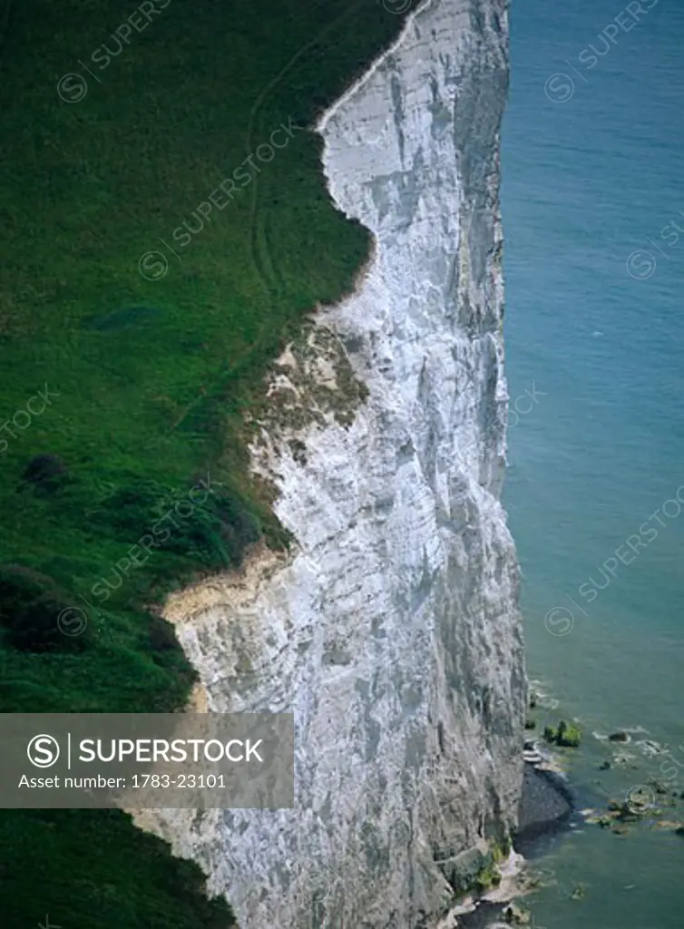 White cliffs of Dover, High Angle View, Kent, England