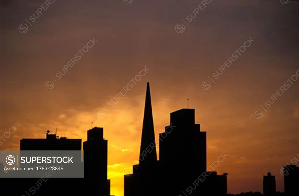 San Francisco skyline with Transamerica building, San Francisco, California, USA.