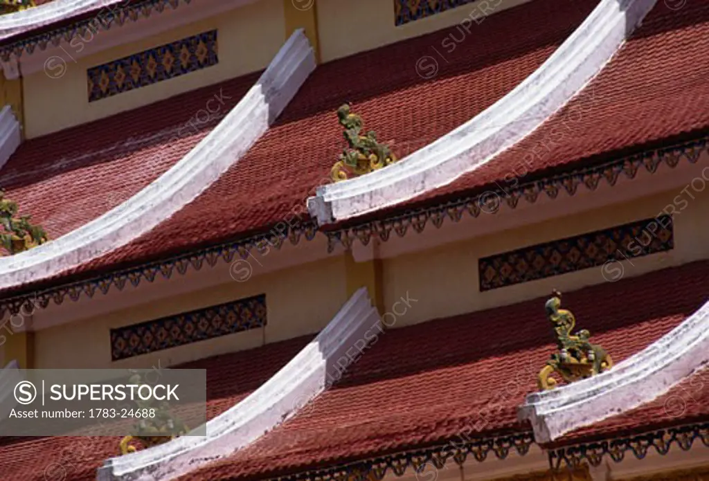 Cau Dai Temple roof, Ho Chi Minh City, Vietnam.