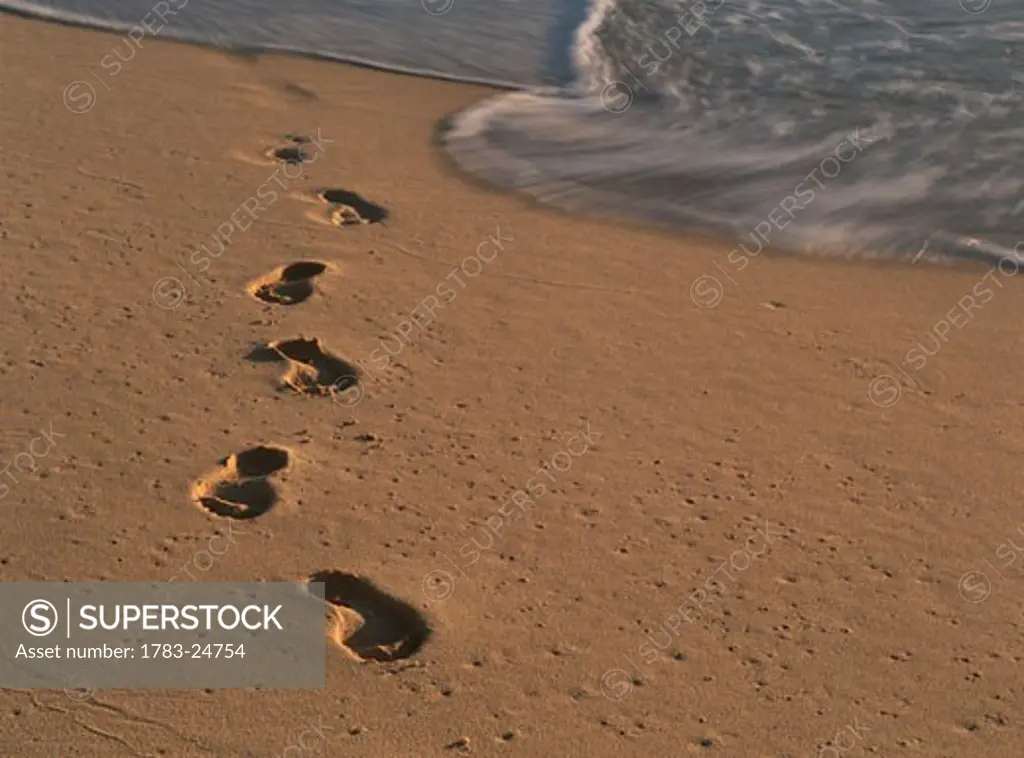Footprints in the sand, Virgin Gorda , The British Virign Islands.