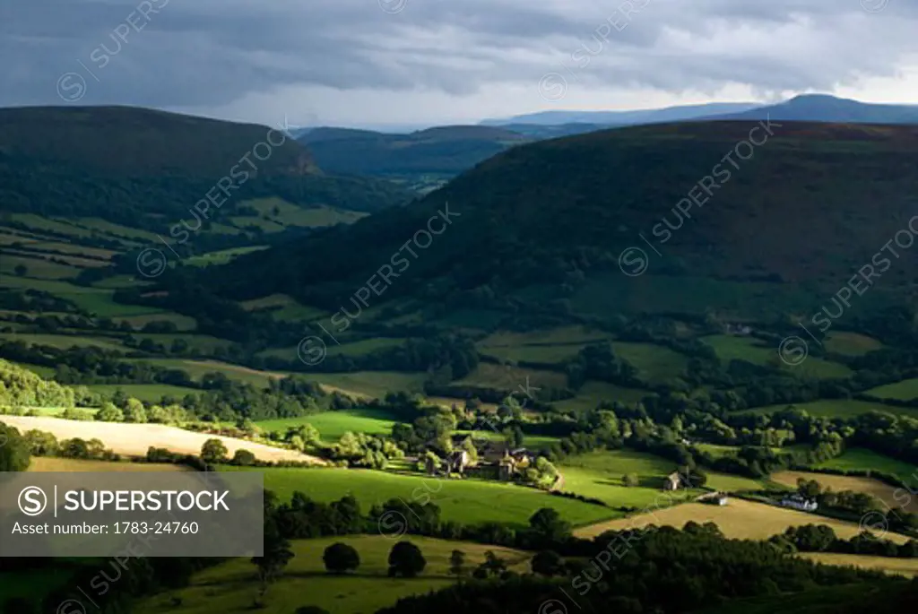 Llanthony valley, Powys, Wales, UK.
