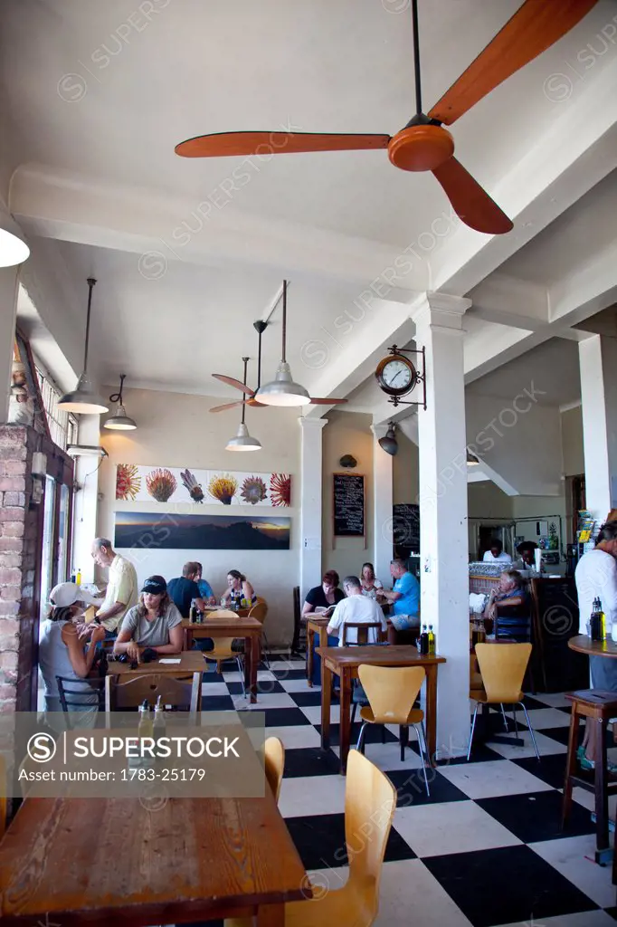 Scene at Olympia Cafe in Kalk Bay