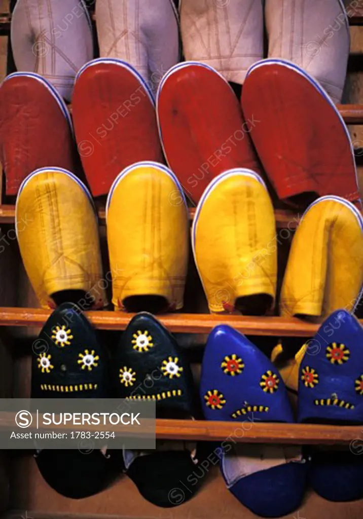 Slippers for sale in Fes el Bali , old Fez, Morocco.  