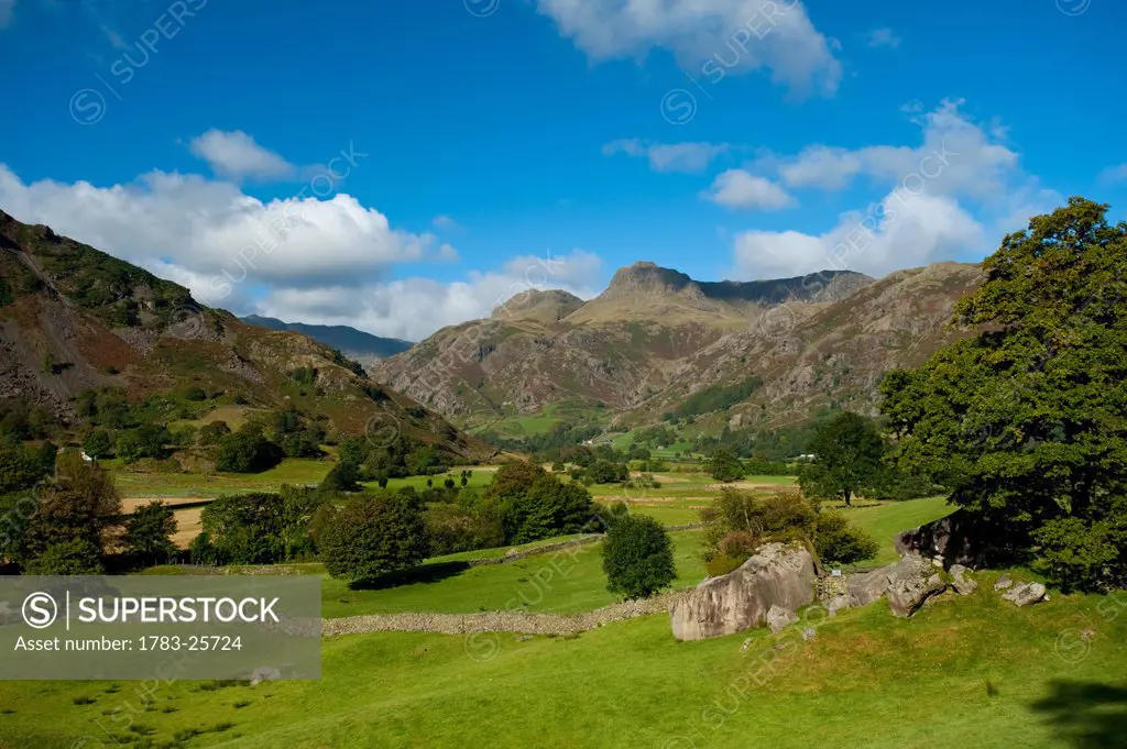 Looking along Langdale from near Chapel Stile