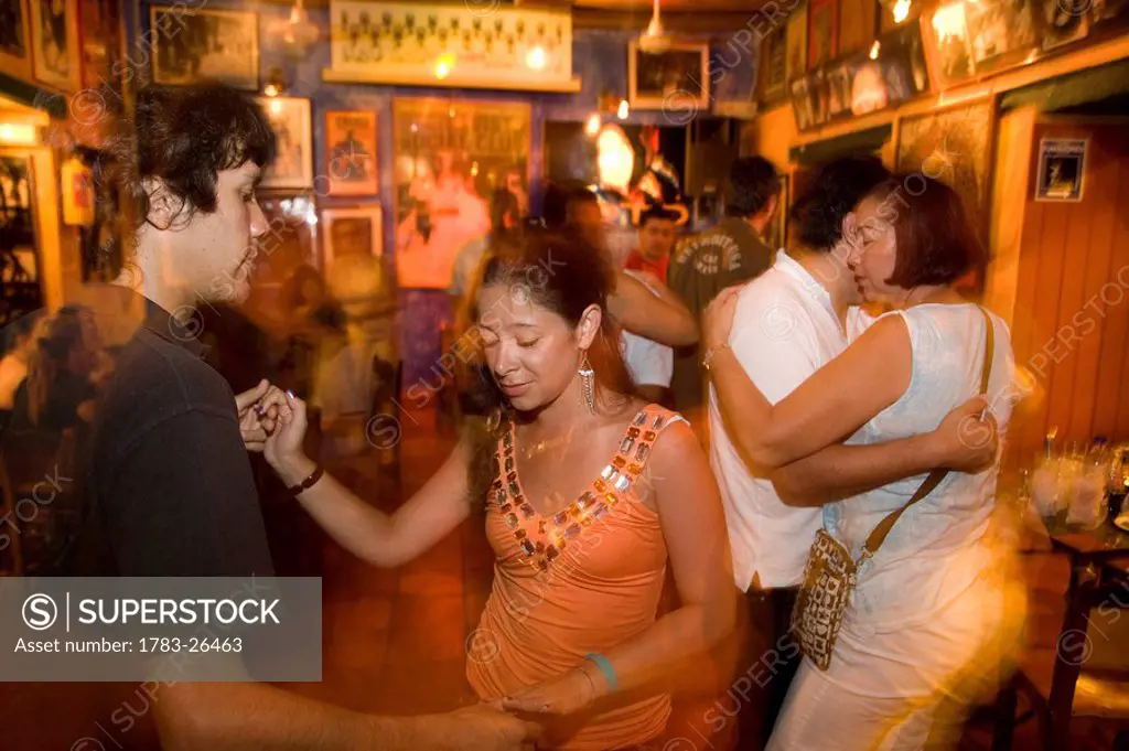 People dancing salsa in Quiebra Canto, Cartagena, Colombia