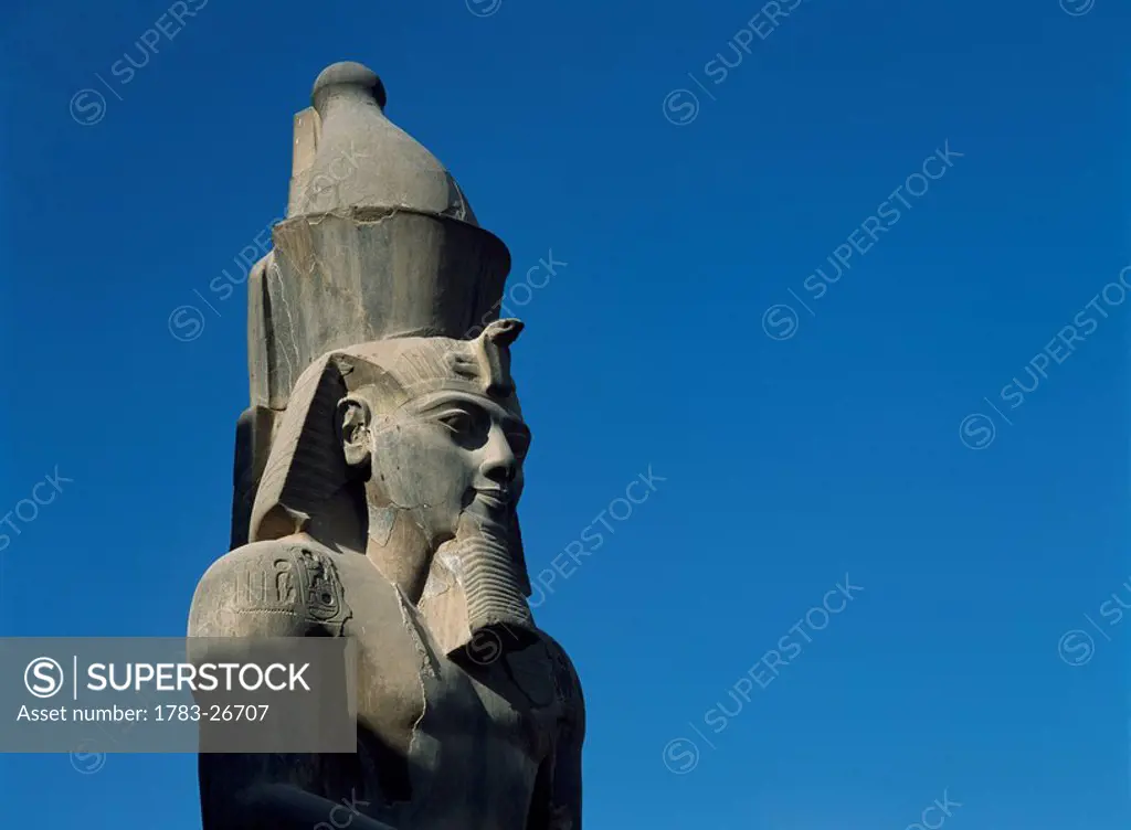 Statue of Ramses 2nd, Luxor Temple, Luxor, Egypt