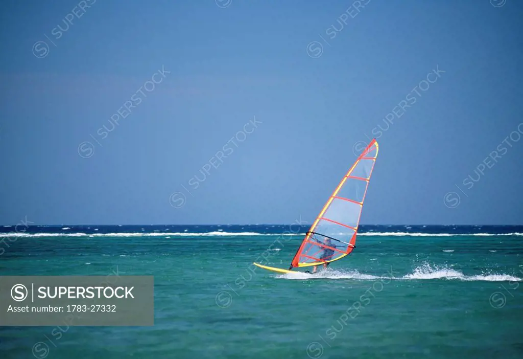 Wind surfer, Naxos, Greek Islands